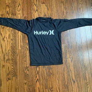 HURLEY SUN SHIRT LONG SLEEVE  BLACK YOUTH LARGE